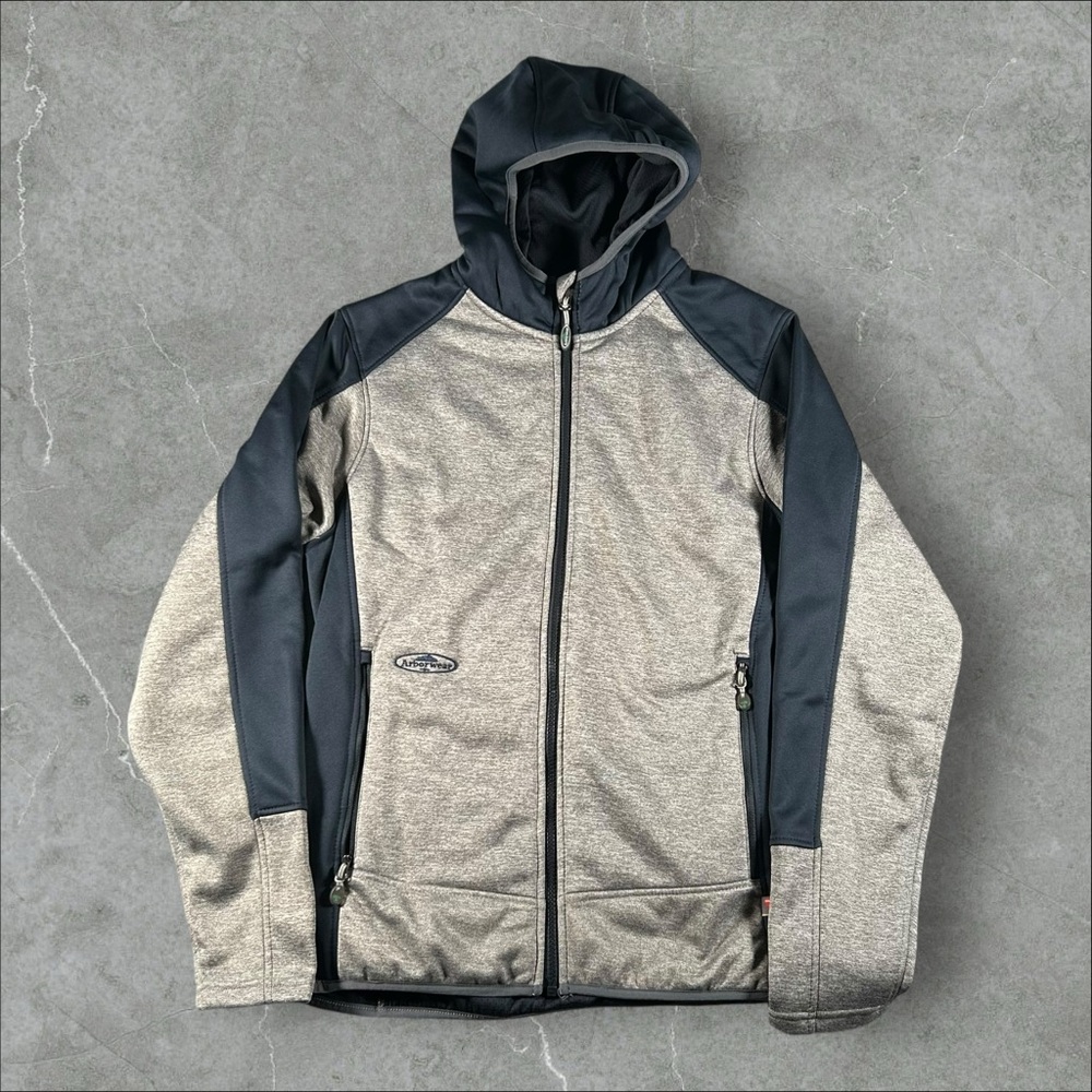 Arborwear Hoodie Mens Small Grey 400761 Primaloft Full Zip Hiking Two Tone Soft‎